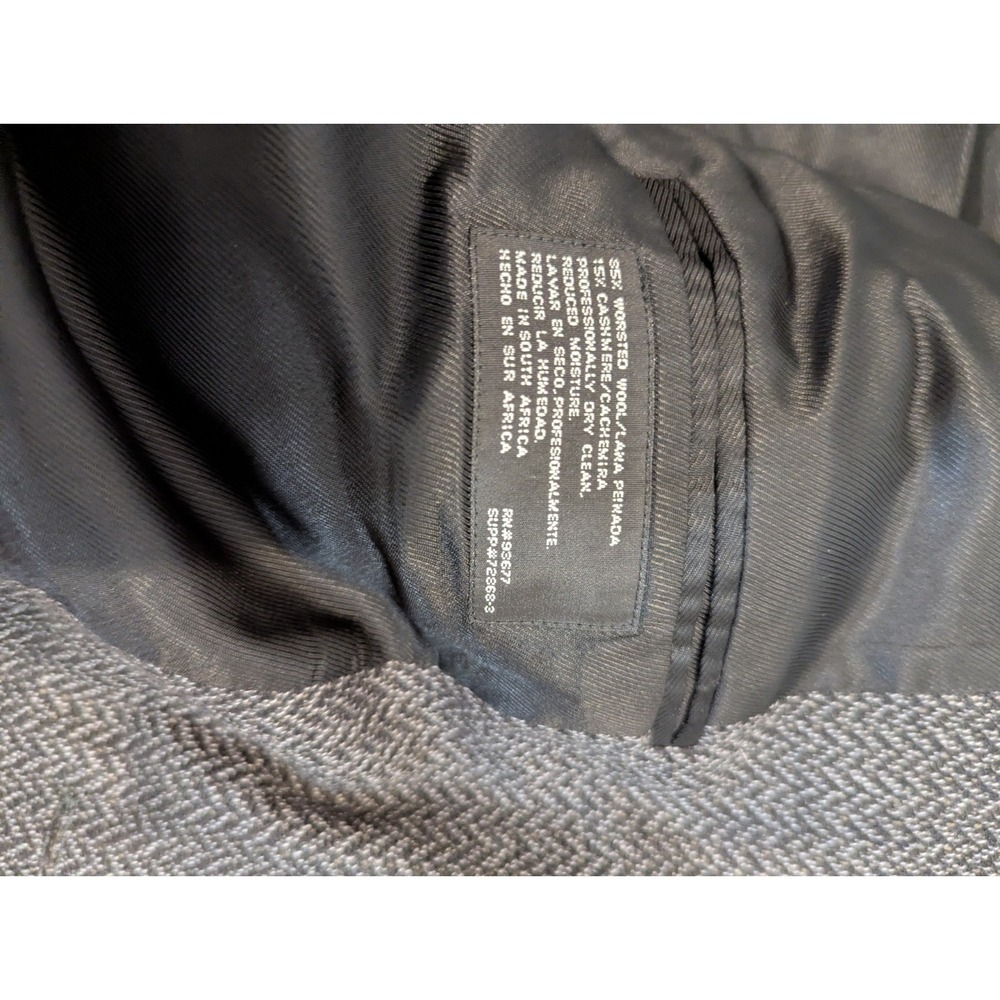 Old Money Herringbone Wool Blazer 46R Stafford Tailored Preppy Sport Coat - Picture 8 of 11